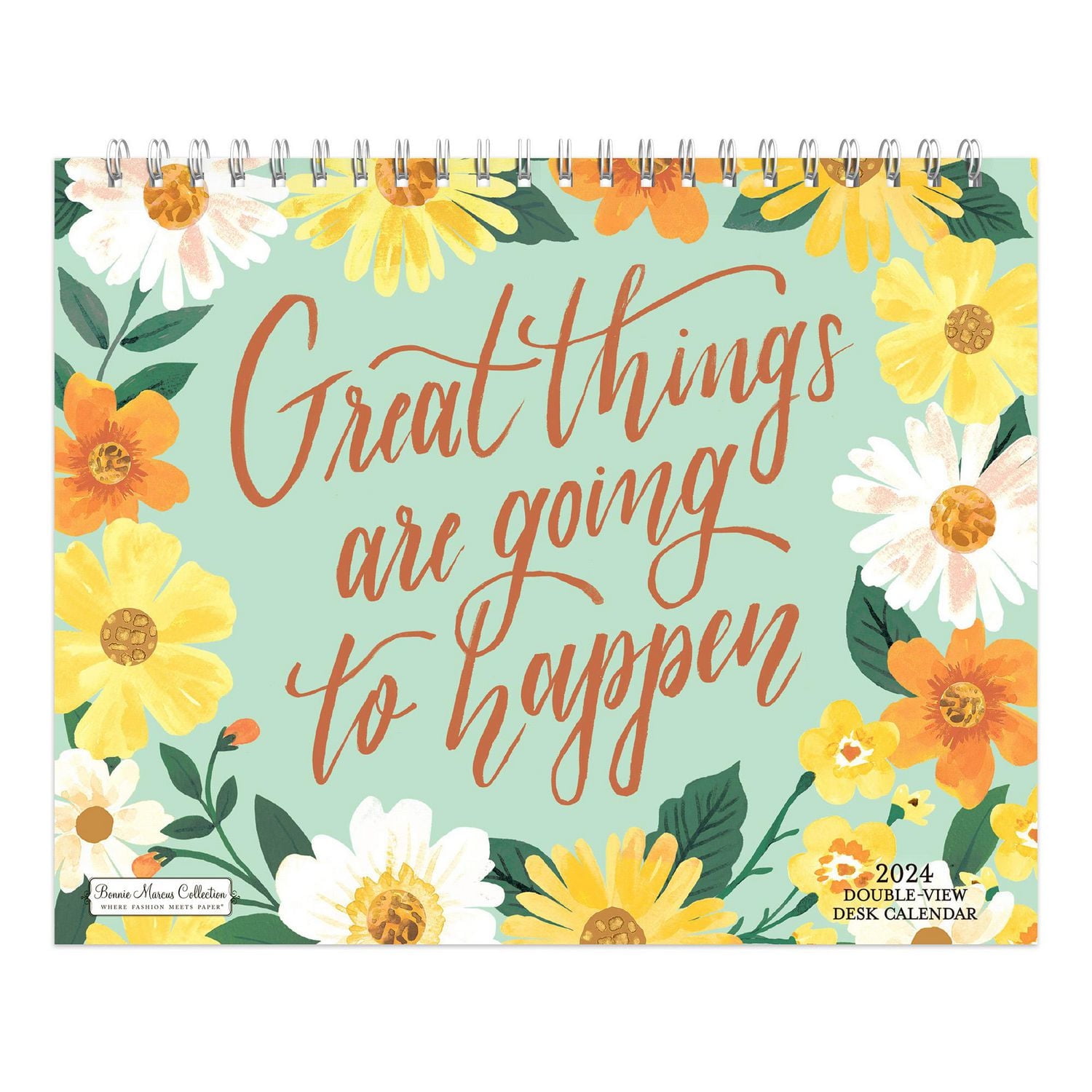 BrownTrout Bonnie Marcus 2024 7.5x6 Inch Double-View Easel Calendar, 9781975471026