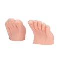 thumbnail image 4 of Nail Art Training Display prosthetic Foot Model Pedicure Practice Silicone Foot 1 Pair, 4 of 7