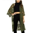 thumbnail image 6 of Merqwadd Womens Swimsuit Cover Ups Lace Floral Crochet Beachwear Long Kimono Cardigan, 6 of 6