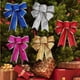 thumbnail image 3 of 12/1 Uds. Lazo de Navidad con purpurina, lazo anudado de cinta para árbol de Navidad, adornos colgantes para Año Nuevo, vacaciones, decoración de fiesta en casa, regalos, 3 of 4