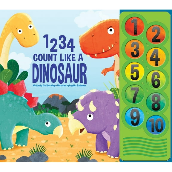 1 2 3 4 Count Like a Dinosaur Sound Book (Other)