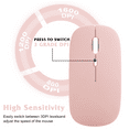 thumbnail image 4 of Bluetooth Rechargeable Mouse for HP 17.3" Laptop Bluetooth Wireless Mouse Designed for Laptop / PC / Mac / iPad pro / Computer / Tablet / Android Flamingo Pink, 4 of 4