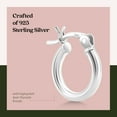 thumbnail image 2 of Kezef Lightweight Hoop Earrings, 925 Sterling Silver, 12mm Diameter, 2 of 7