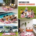 thumbnail image 3 of Pink Roses Outdoor Rug 4x6 Ft, Non Slip Washable Area Rug, Spring Floral Elegant Pastoral Butterfly Patio Rugs Carpet Runner, Large Floor Mat for Indoor/Outdoor Deck Porch Camping, 3 of 8