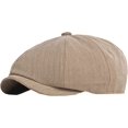thumbnail image 3 of CoCopeaunts Newsboy Hats for Men Solid Plain Flat Cap Vintage Artist Painter Ivy Hat Octagonal Newsboy Cap Retro Beret Hat, 3 of 7