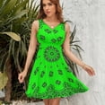 thumbnail image 7 of Classic Paisley Bandana, Neon Green, Purple And Black Sundress Sleeveless Dress Summer Women Clothes Dress for Women Dresses, 7 of 7