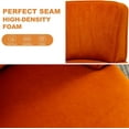thumbnail image 5 of Tabaray Swivel Barrel Chair,Mid Century Modern Accent Chair,Fluffy Velvet Upholstered Comfy Armchair,Round Sherpa Chair with Gold Base for Nursery,Living Room,Bedroom,Office,Waiting Room, Orange, 5 of 18