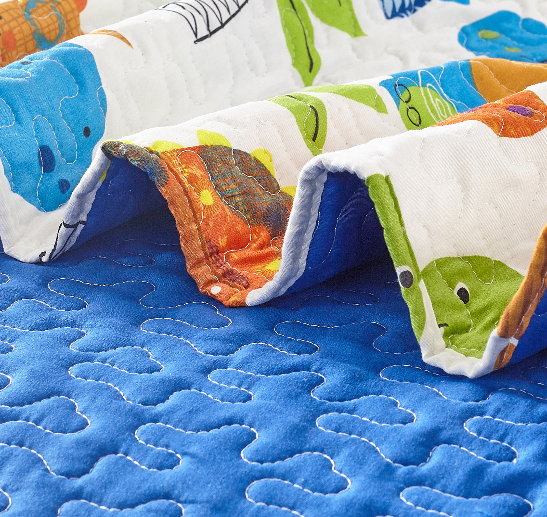 Golden Bedding Full Size Kids Bedspread Quilts Throw Blanket for Teens Boys Bed Printed Bedding Coverlet Multi Color Jungle Animals Elephant Lion Monkey Zoo# Full 19-01 Giraffe