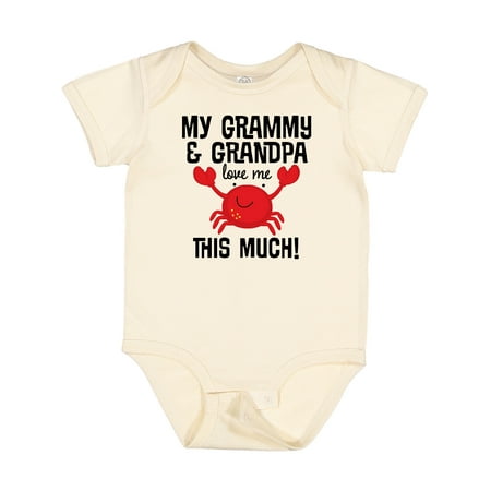 

Inktastic My Grammy and Grandpa Love Me Gift Baby Boy or Baby Girl Bodysuit