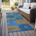 thumbnail image 6 of Addison Rugs Chantille Indoor/Outdoor Transitional Geometric Denim Washable Runner Rug, 2'3" x 7'6", 6 of 6