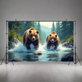 thumbnail image 5 of Forest Themed Tribal Pattern Banner with Bear Element Party Decorations Backdrop Background for Wilderness Themed Parties Camping Events Rustic Gatherings and Nature Inspired Celebrations, 5 of 8