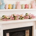 thumbnail image 2 of 3.3ft Easter Garland with Pastel Eggs for Mantel Artificial Hanging Spring Garland Decorative Plastic Garlands for Baby Shower Mother's Day Holiday, Pink, 2 of 6