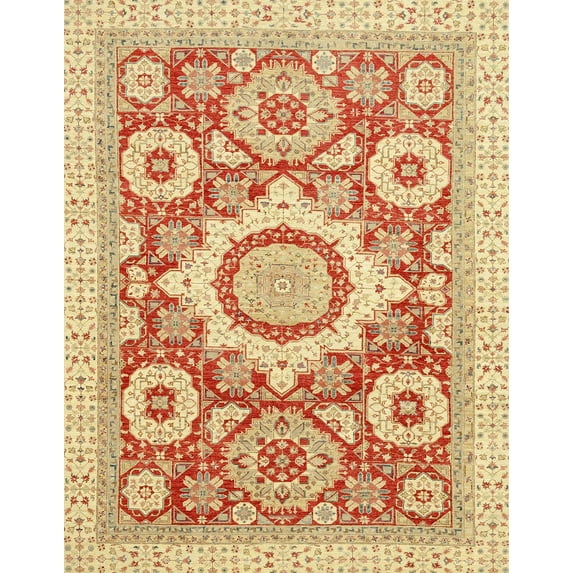 Ahgly Company Indoor Rectangle Abstract Mustard Yellow Abstract Area Rugs, 3' x 5'