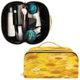 thumbnail image 2 of Iauyy Rhombus Cosmetic Bag with Handle Large Capacity Luxury Twill Travel Makeup Bag ,Open in The Same Direction, 2 of 8