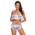 thumbnail image 2 of Ckdifva Beautiful Rainbow Unicorn Womens High Waisted Bikini Set Two Piece Swimsuit Bathing Suits, 2 of 5