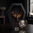 thumbnail image 2 of Death Head Moth Black Frame Shadow Box, Gothic Inspired Wall Art, Dark Aesthetic Home Decor, Framed Display for Curiosity Cabinet, 2 of 5