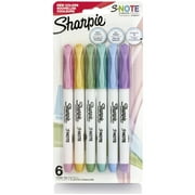 Sharpie S-Note Creative Markers Assorted Colors, Chisel Tip, 6 Count