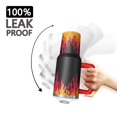 thumbnail image 3 of 40oz Tumbler with Handle and Straw, Vacuum Insulated Stainless Steel Travel Mug, Fits Car Cup Holder, Flame Print, 3 of 6