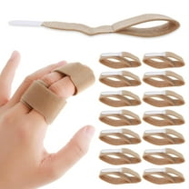 Mcvcoyh 10 Pieces Buddy Finger Wraps Finger Loops Tapes for Broken Adjustable Finger Splint Wrap Fabric Toe Splint Wraps
