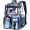 Navy Dinosaur, variant on Sanmadrola Large Clear Backpack Heavy Duty Stadium Approved See Through Backpack Waterproof PVC Transparent Backpacks Clear Book Bag with Reinforced Strap for School Work Travel Festival, Purple