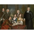 thumbnail image 2 of John Smibert 18x14 Gold Ornate Wood Frame and Double Matted Museum Art Print Titled - The Bermuda Group (Dean Berkeley and His&nbsp;Entourage) (1728), 2 of 4