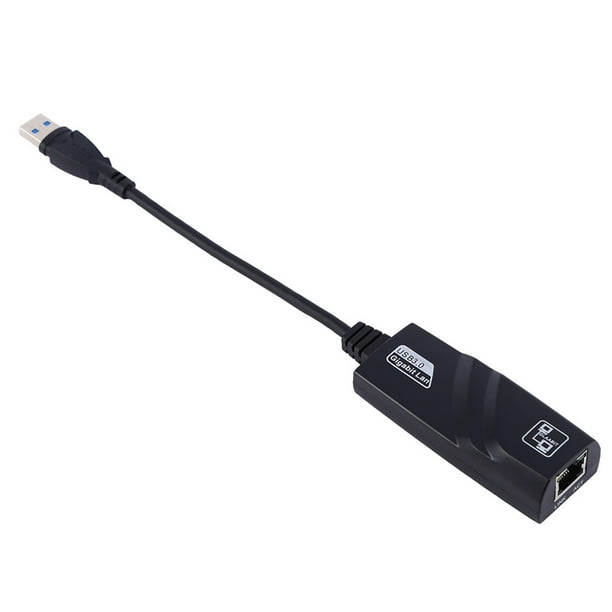 Adaptador de red Ethernet USB 3.0 a RJ45 Nikou Negro