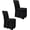 Black, variant on NANAHuang High Stretch Dining Room Chair Covers with Skirt Easy Fit Removable Spandex Kitchen Parson Chair Slipcovers Washable Chair Protector for Wedding Party Banquet Hotel(Set of 6,Green)