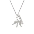 thumbnail image 2 of Delight Jewelry Silvertone 3-D Dove Silvertone Hope Anchors the Soul Bar Charm Necklace, 23", 2 of 4