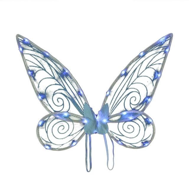 Xihbxyly Ángel Asistente con Luz Led, Diseño Plegable, Tirantes Elásticos, Organza con Efecto Degradado, Accesorio para Cosplay de Halloween, Accesorios de Fotografía, Decoración Versátil para Fiesta