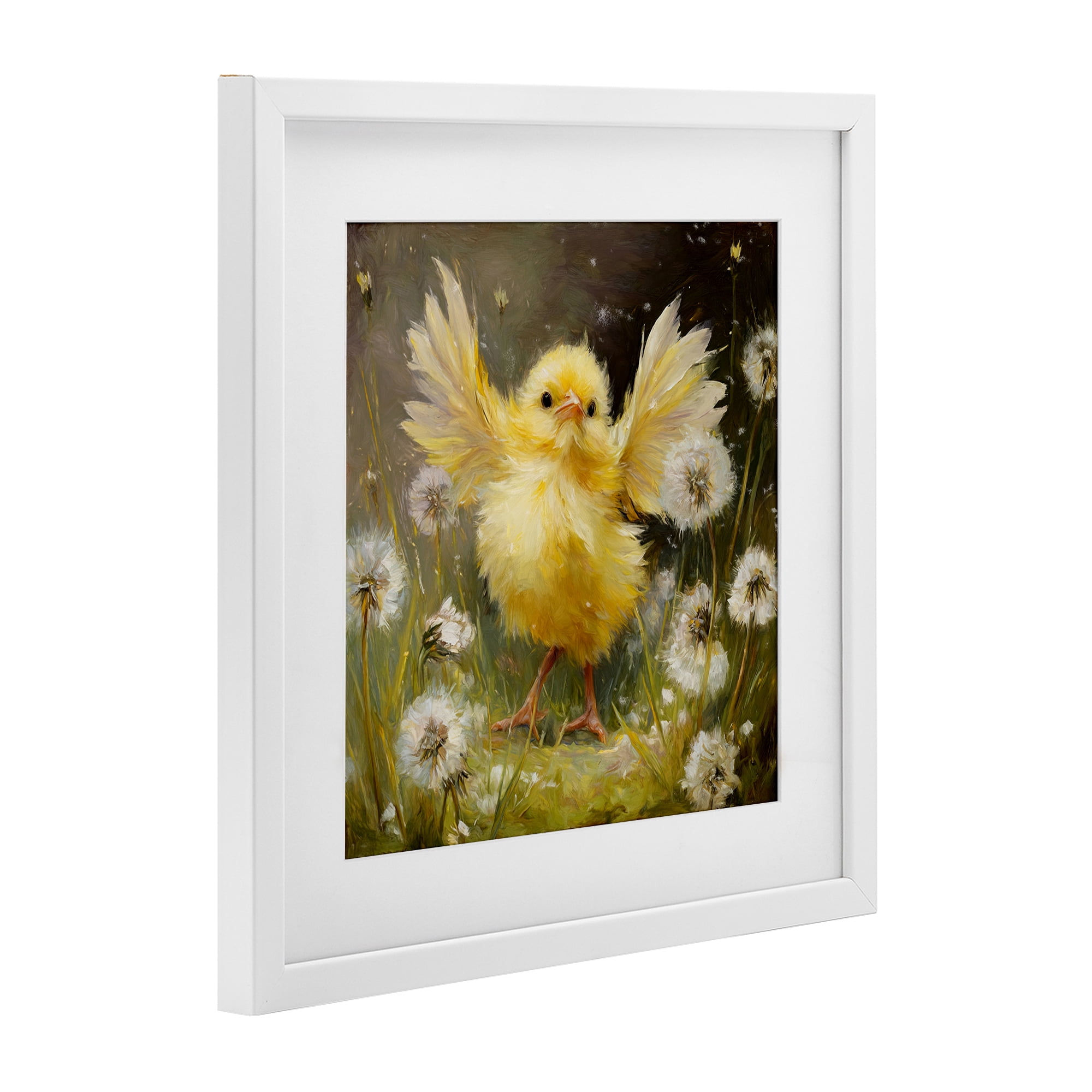Stupell Industries Free As A Peep Chick White Framed Print Under Glass, design by Tina LeCour