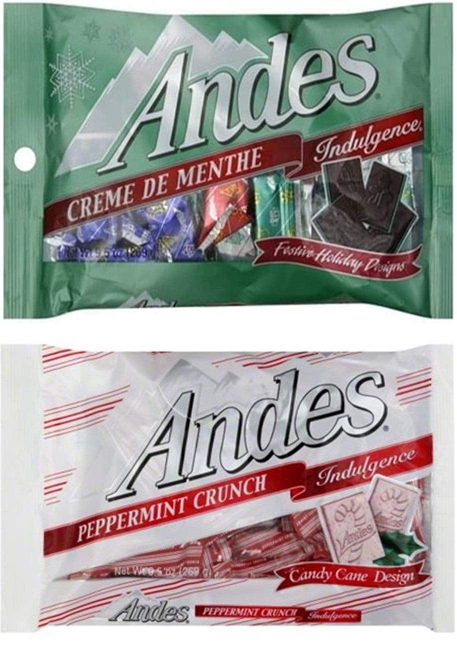 Andes Mints Peppermint Crunch and Creme De Menthe Festive Christmas