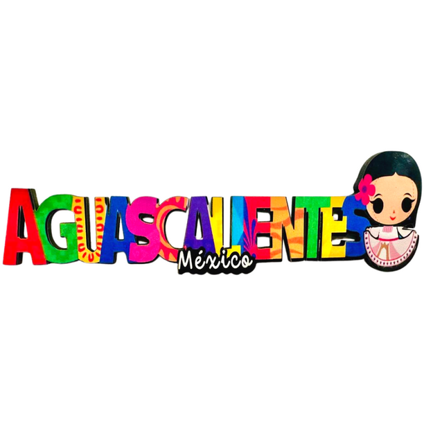 Aguascalientes Mexico Imanes Para Refrigerador Souvenirs Recuerdo Turistico Pueblitos Magicos Playas MDF 3 mm Mexicanitas Iman para Refrigerador