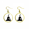 thumbnail image 1 of Dancer Art Peacock yoga deportes Ear Dangle Golden Drop Earring Jewelry Mujer Unbranded M, 1 of 3