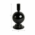 thumbnail image 4 of Decorative Glass Taper Candle Holder - Pair with Gold Pillar Candle Holder - Perfect for Centerpieces for Tables, Kitchen, and Coffee Decor - Modern Candlestick Holder for Lighting Accent - 7", Black, 4 of 12