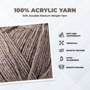 Mary Maxim Maximum Value Brown Acrylic Yarn for Crocheting, Knitting 474 Yds, Light Brown