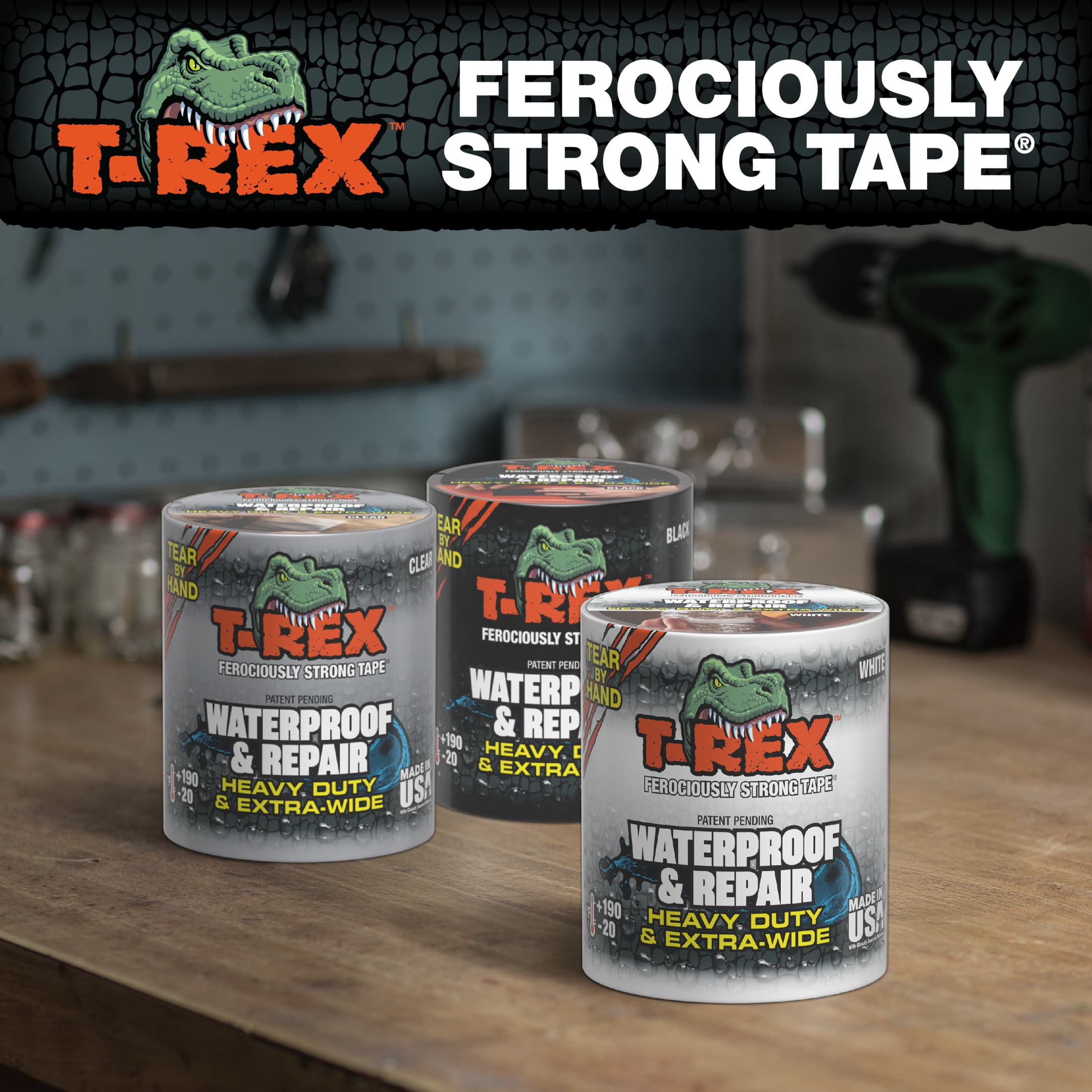 T-Rex Heavy-Duty, Extra-Wide Waterproof and Repair Tape