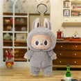 thumbnail image 3 of LFY Gray Keychain Plush Keychain Modern Home Monster Funny & Soft Key Holder,Kawaii Collectible charms(1pc), 3 of 6