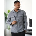 thumbnail image 5 of COOFANDY Men's Polar Fleece Shacket Long Sleeve Casual Button Down Shirt Jacket with Pockets, 5 of 7