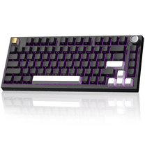 COSTOM WK75 Mechanical Keyboard,75% Gaming Keyboard, 3-Mode Hot-Swappable Wireless Keyboard Custom Keyboard with RGB Backlit,PBT Keycaps,Black