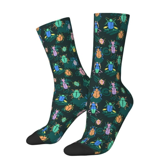 Logiee Bright ladybugs Print Adult Socks for Men & Women,Calf Socks, Ankle Socks,Boots Socks,Breathable Casual Sock,Unisex Crew Socks