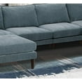thumbnail image 4 of Living Room Classic 6pc Modular Sectional set 2x Armless Chair 2x Corner Wedge 2x Ottoman Mineral Morgan Fabric Cushion Couch, 4 of 9