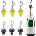 thumbnail image 1 of 6 tapones para botellas de vino, tapones de palanca para botellas, tapones de silicona para botellas de vino, tapones reutilizables y universales para botellas de champán, vino y cerveza, mantienen, 1 of 5