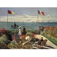 thumbnail image 2 of Monet, Claude 18x14 Black Ornate Wood Framed with Double Matting Museum Art Print Titled - The Terrace at Sainte-Adresse, 2 of 4