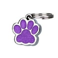 thumbnail image 2 of 〖Hellobye〗Personalised Engraved Glitter Paw Print Tag Dog Cat Pet ID Tags Reflective, 2 of 2