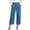 Light Blue, variant on Womens Business Casual Denim Culottes Ankle Length High Waist Wrap Front Wide Leg Pants Dressy Palazzo Jeans Slacks for Work Office,Black,XL