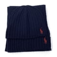 thumbnail image 3 of Polo Ralph Lauren Men's Hat, Scarf & Glove Set, Navy, 2-Piece, 3 of 4