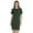 Dark Green, variant on Womens Plain Shift Dress Short Sleeve Regular Fit Cotton Jersey Tshirt Dress