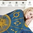 thumbnail image 3 of Orinice Zodiac Wheel Zodiac Signs Stars Warm Lightweight Blanket Soft Fleece Blankets Throw Blanket Living Rooms Sofa Decor Cow Gifts All Seasons Plush Blankets 60x80in, 3 of 6
