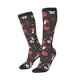 thumbnail image 2 of Bingfone Compression Socks For Women And Men Long Socks For Running Athletic Cycling Nurse-Fly Agaric And Flowers, 2 of 9