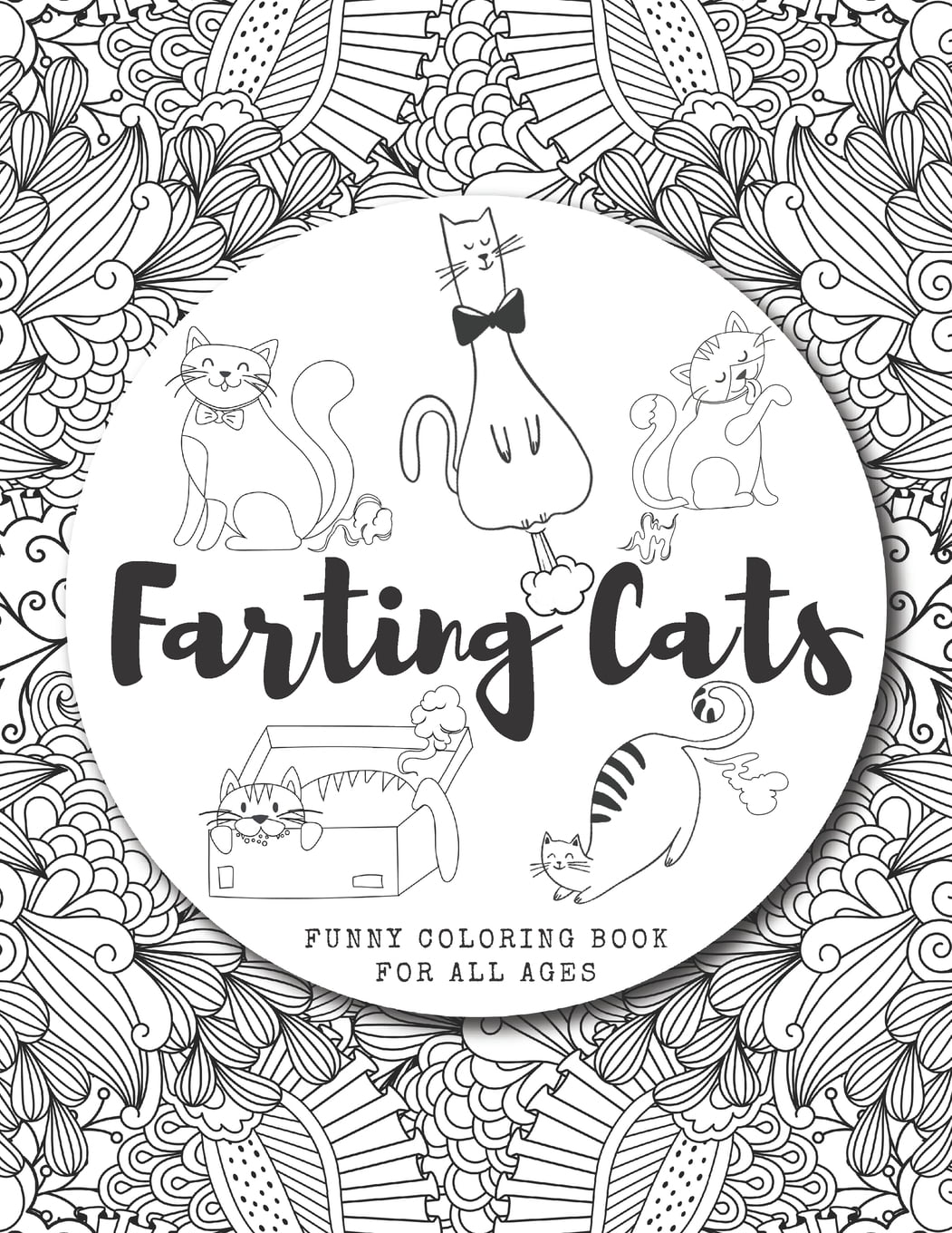 Farting Cats Coloring Book : Funny Feline Farting Animals Coloring Book